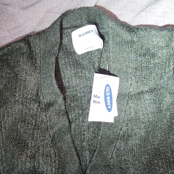 New OLD NAVY Green Cardigan Mens Size Large* Super Soft * - Picture 4 of 6
